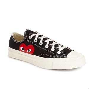 New Converse Comme des Garcons chuck taylor sneakers black low top womens 7
